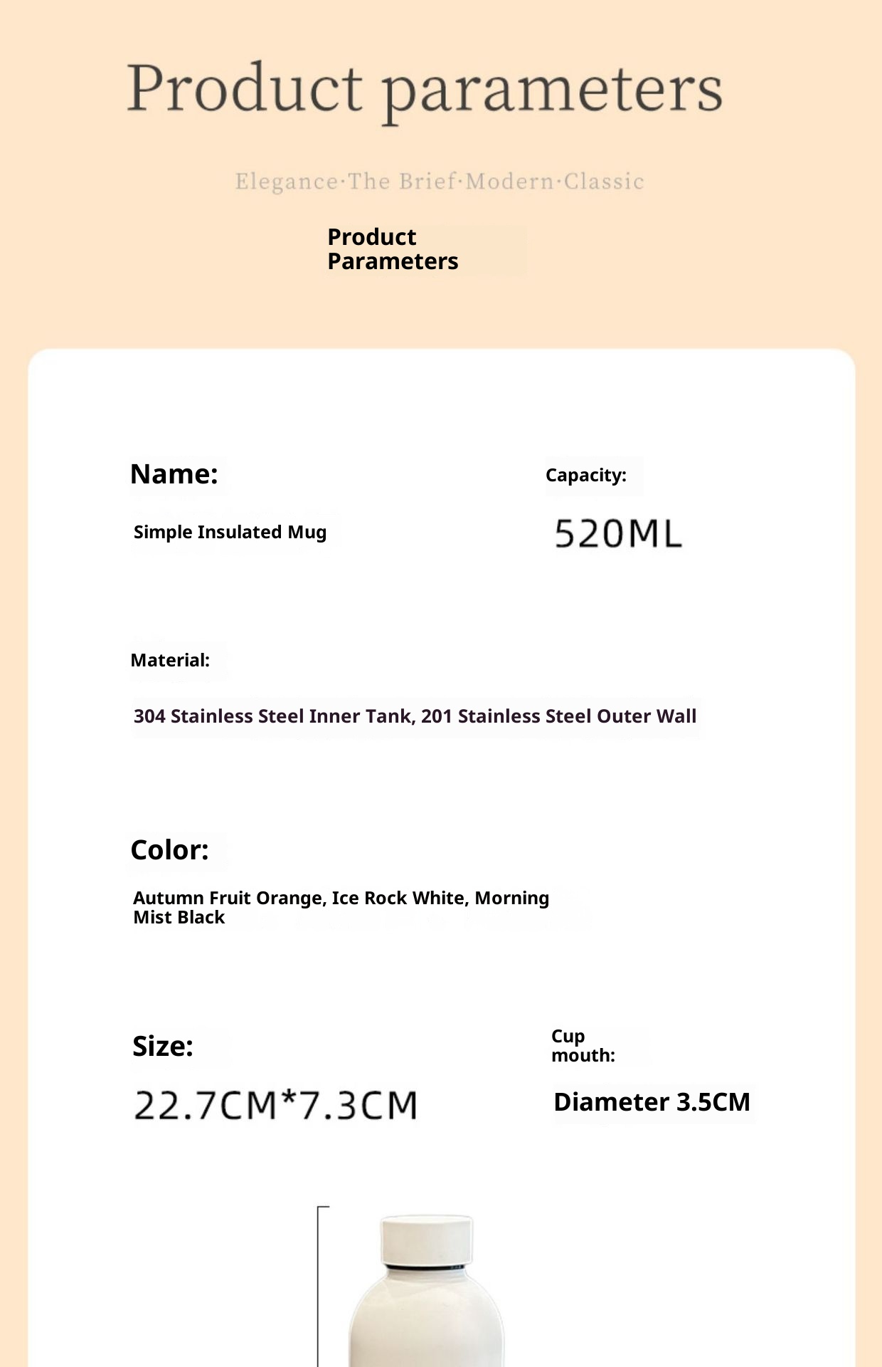 001 Cross-Border American Double-Layer Stainless Steel Portable Sports Water Small Bottle Narrow Mouth Insulated Cup_voghion.com