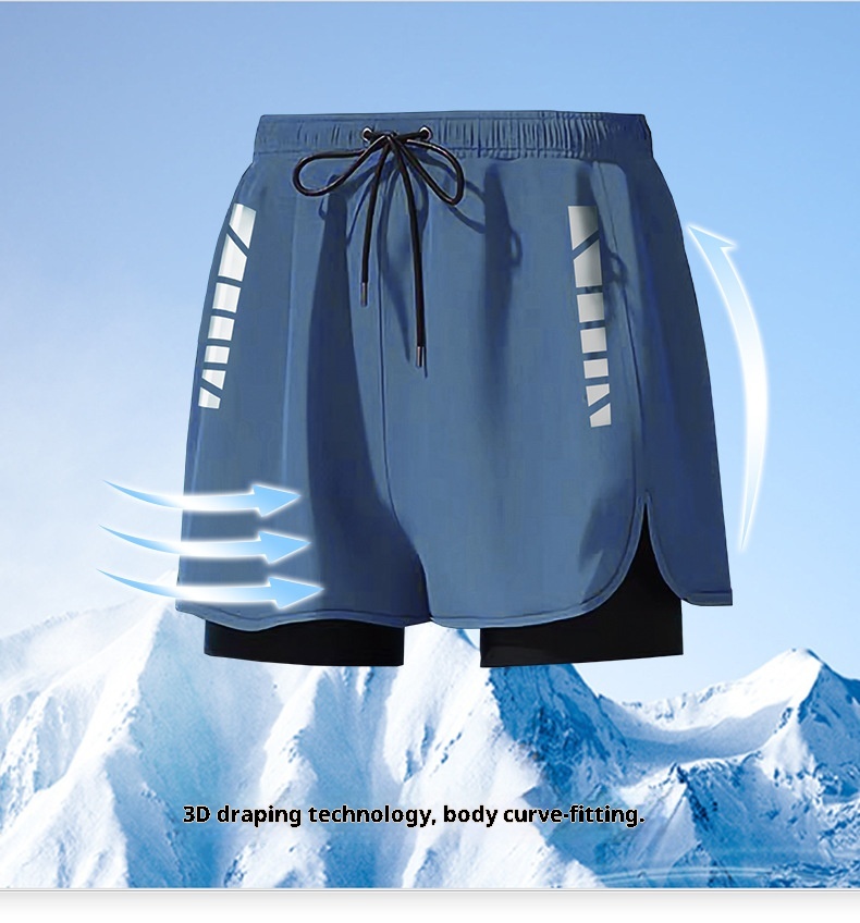 001 2024 Neue Herren-Badehose im Großhandel: Doppellagig, locker, schnelltrocknend, Anti-Peinlichkeits-Badehose, Boxershorts in großen Größen, Bademode_voghion.com