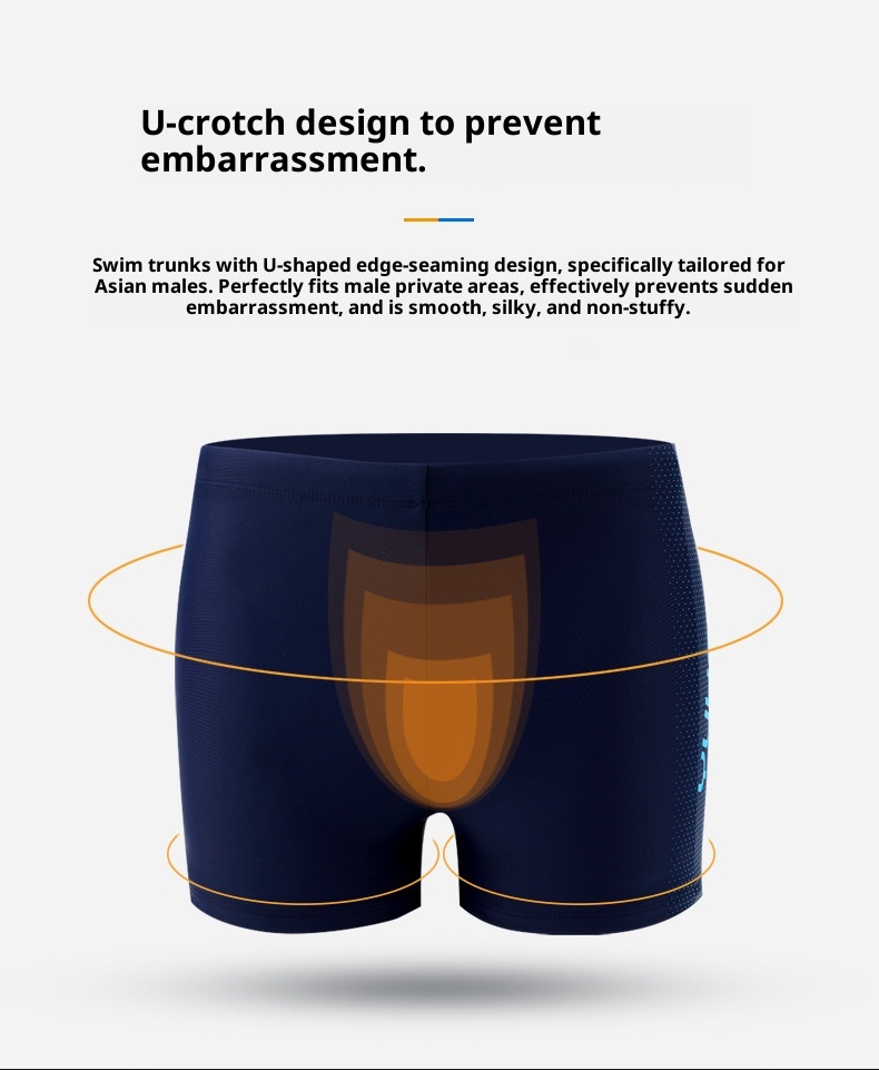 001 Herren-Badeshorts ohne Kappe, Boxershorts für Erwachsene, Übergröße, schnelltrocknende Badebekleidung_voghion.com