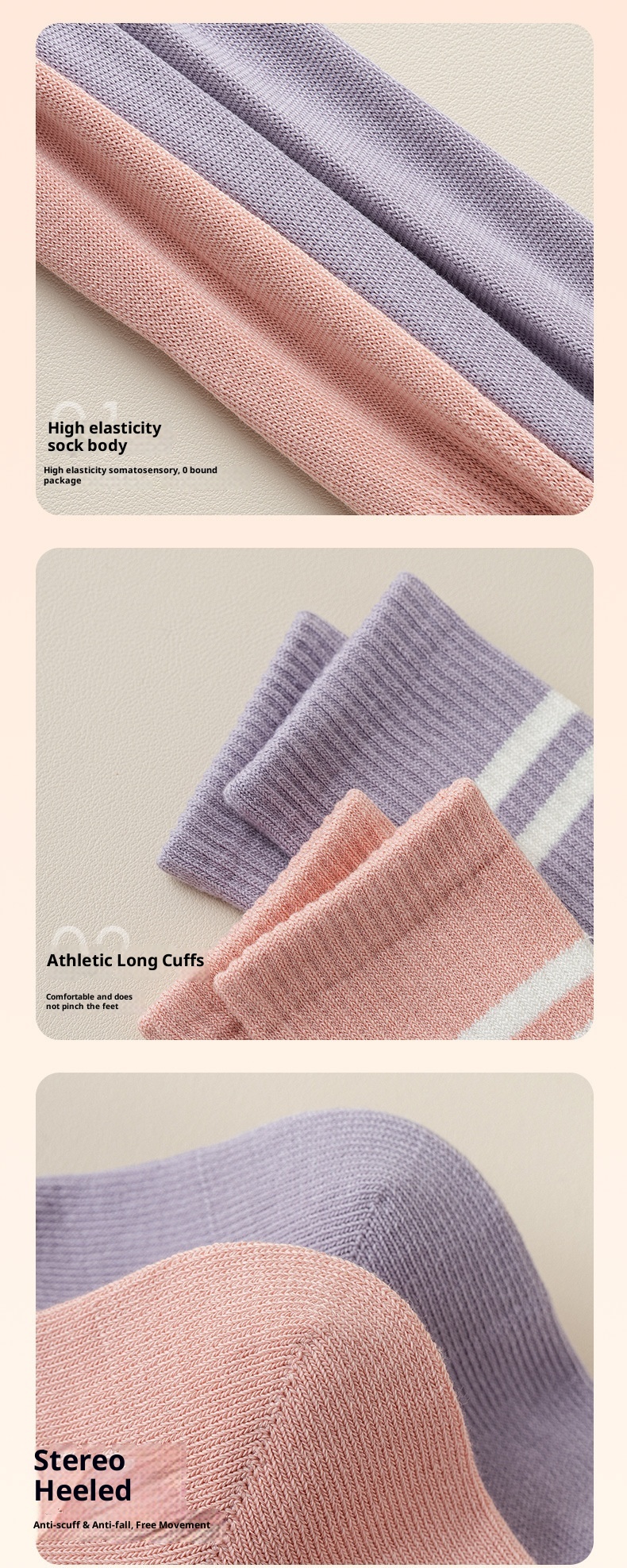 Chaussettes hautes antidérapantes spéciales yoga pour femmes, anti-odeurs, mi-mollet, style pilates, avec motif requin._voghion.com