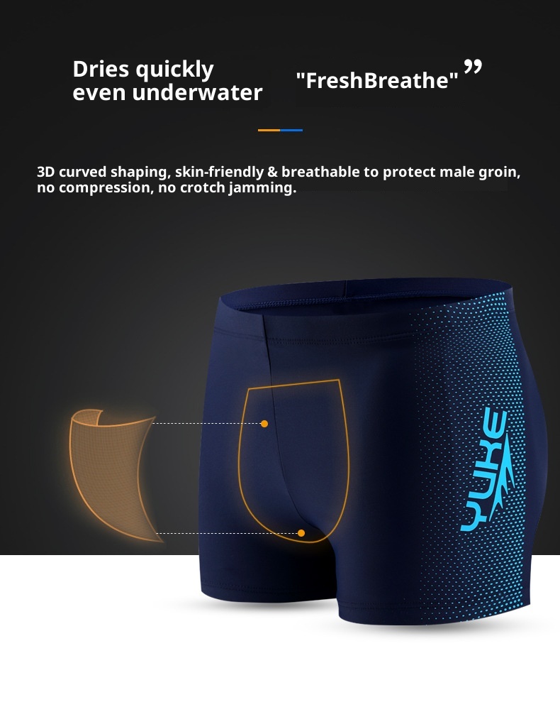 001 Herren-Badeshorts ohne Kappe, Boxershorts für Erwachsene, Übergröße, schnelltrocknende Badebekleidung_voghion.com