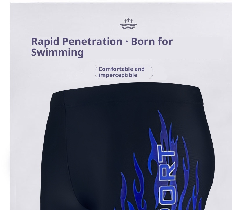 001 Men's Adult Quick-Dry Loose Swimwear Plus Size Boxer With Swim Cap Set Vacation Swimming Trunks_voghion.com