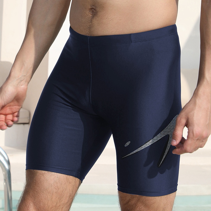 001 2023 New Adult Men's Racing Five-Point Anti-Embarrassment Quick-Dry High Elastic Boxer Swim Trunks_voghion.com