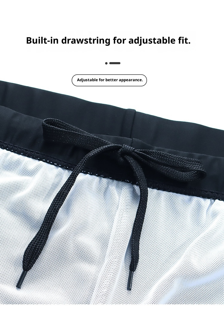 001 Men's Trunks Adult Large Size Boxer Anti-Embarrassment Quick-Dry High-Waist Sports Beach Shorts Swimming Gear Set_voghion.com