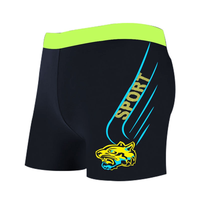 001 Factory Direct Sale Men's Plus Size Fashion Printed Comfortable Boxer Hot Spring Swimming Wide Waist Adult Swim Trunks_voghion.com