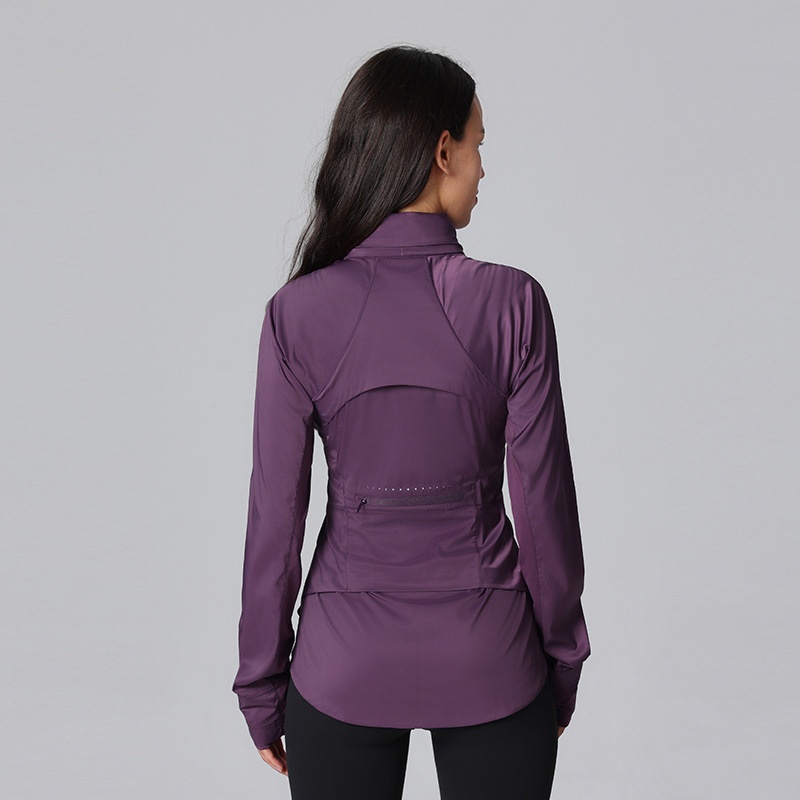ActiveGo ActiveGo Ice Silk traspirante vestibilità slim GoalS Yoga Wear Giacca casual da donna per esterni, in pelle sottile e leggera, con protezione solare_voghion.com