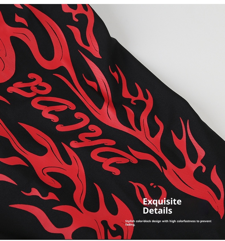 001 Baiya Men's Swimming Quick-Dry Adult Large Size Boxer Fashion Polyester Five-Point Hot Spring Anti-Embarrassment Swim_voghion.com