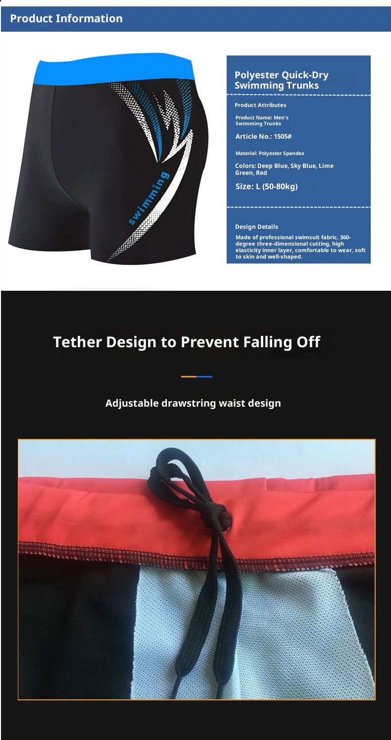 001 Adult Anti-Embarrassment Wide Waist Plus Boxer Trunks Men Large Size Hot Spring Swimming Pool Swimwear Wholesale_voghion.com