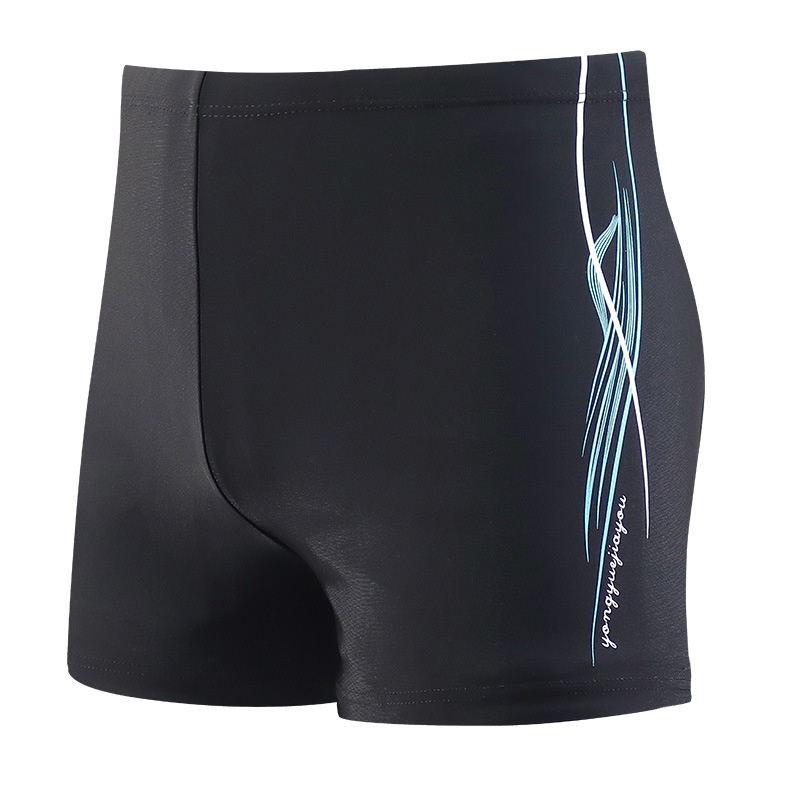 001 Swimming Boxer Factory Direct New Men's Adult Swim Trunks Plus Size Anti-Embarrassment Quick-Dry High-Waist Swimwear_voghion.com