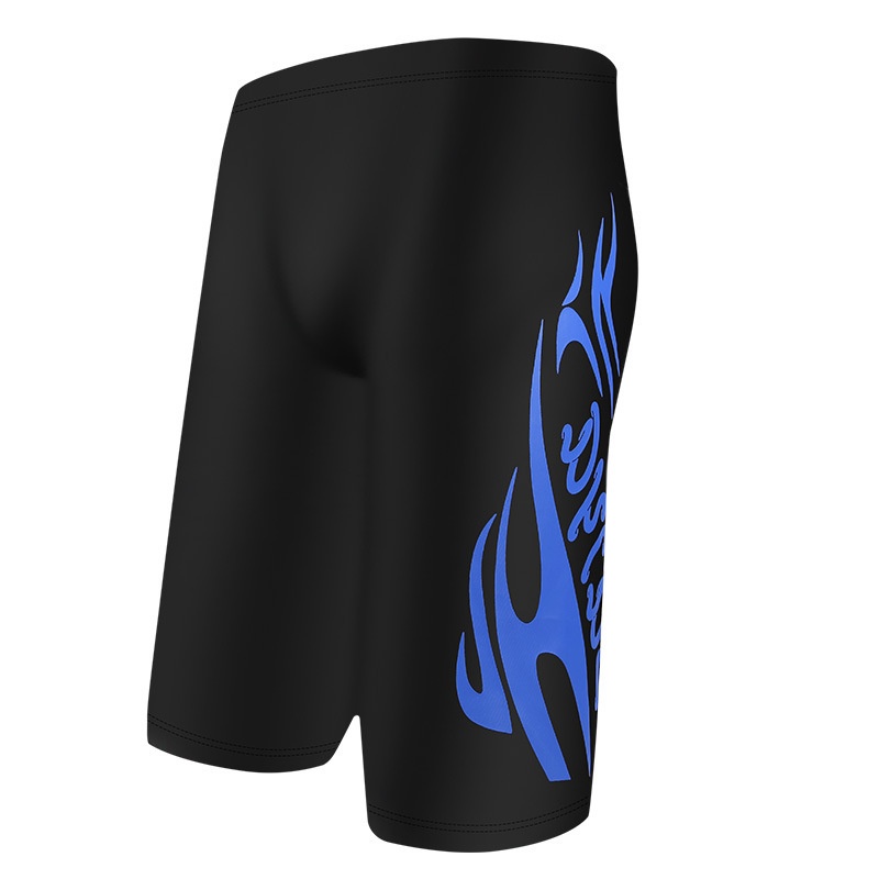 001 Baiya Men's Swimming Quick-Dry Adult Large Size Boxer Fashion Polyester Five-Point Hot Spring Anti-Embarrassment Swim_voghion.com