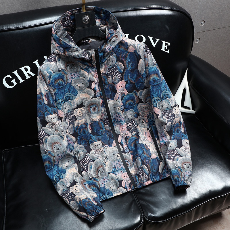 ActiveGo ActiveGo, marchio europeo alla moda, giacca con cappuccio di alta qualità da uomo, autunno, nuovo, cappotto stampato alla moda_voghion.com