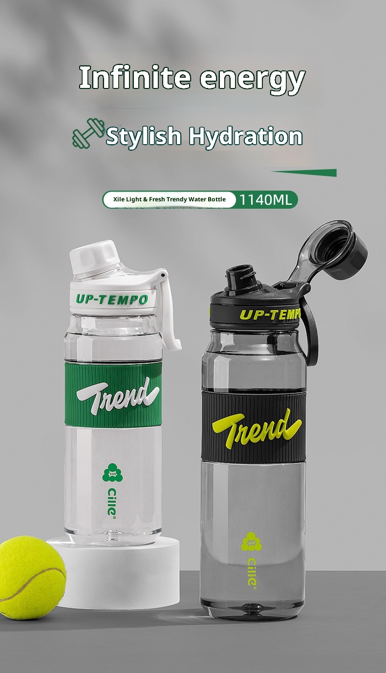 001 Xile Borraccia sportiva portatile per studenti, in plastica, da uomo, con capacità extra large_voghion.com