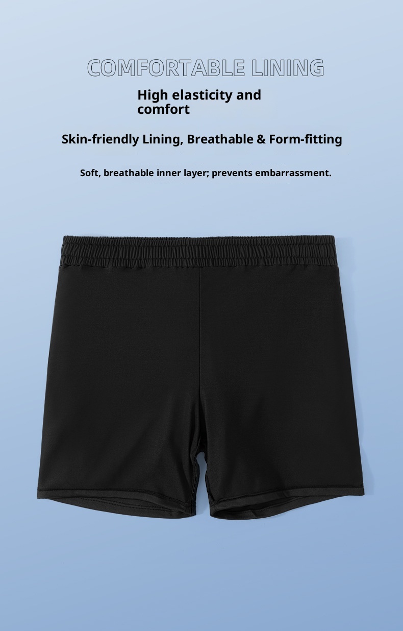 001 Yuke Herren Badehose, doppellagig, schnelltrocknend, professionell, Anti-Peinlichkeits-Badehose, neue große Größe, lockerer Schnitt, Sonnenschutz_voghion.com