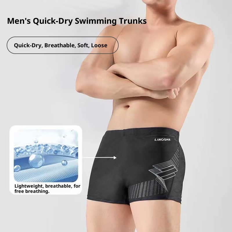 001 Herren-Boxershorts, Dreiviertel-Badehose, schnelltrocknend, Übergröße, Bademode_voghion.com