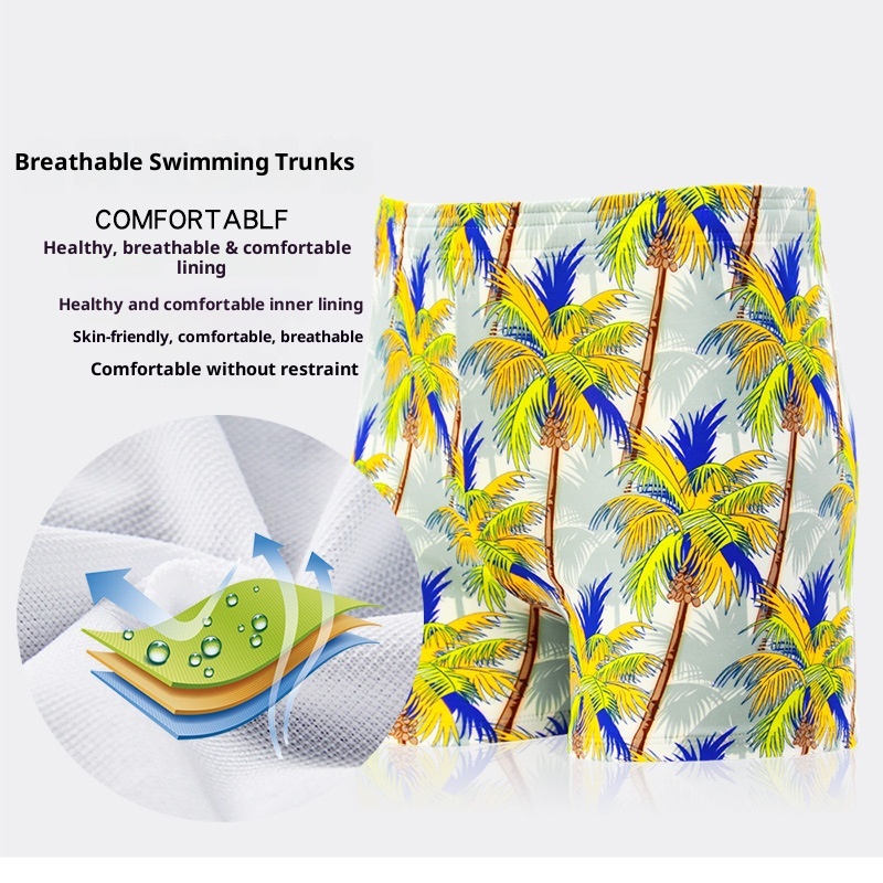 001 Anti-Peinlichkeits-Badehose, Boxershorts, bedruckt, Herren-Badehose, Kokosnuss-Tr, Badehose für Erwachsene, Fabrikdirektverkauf_voghion.com