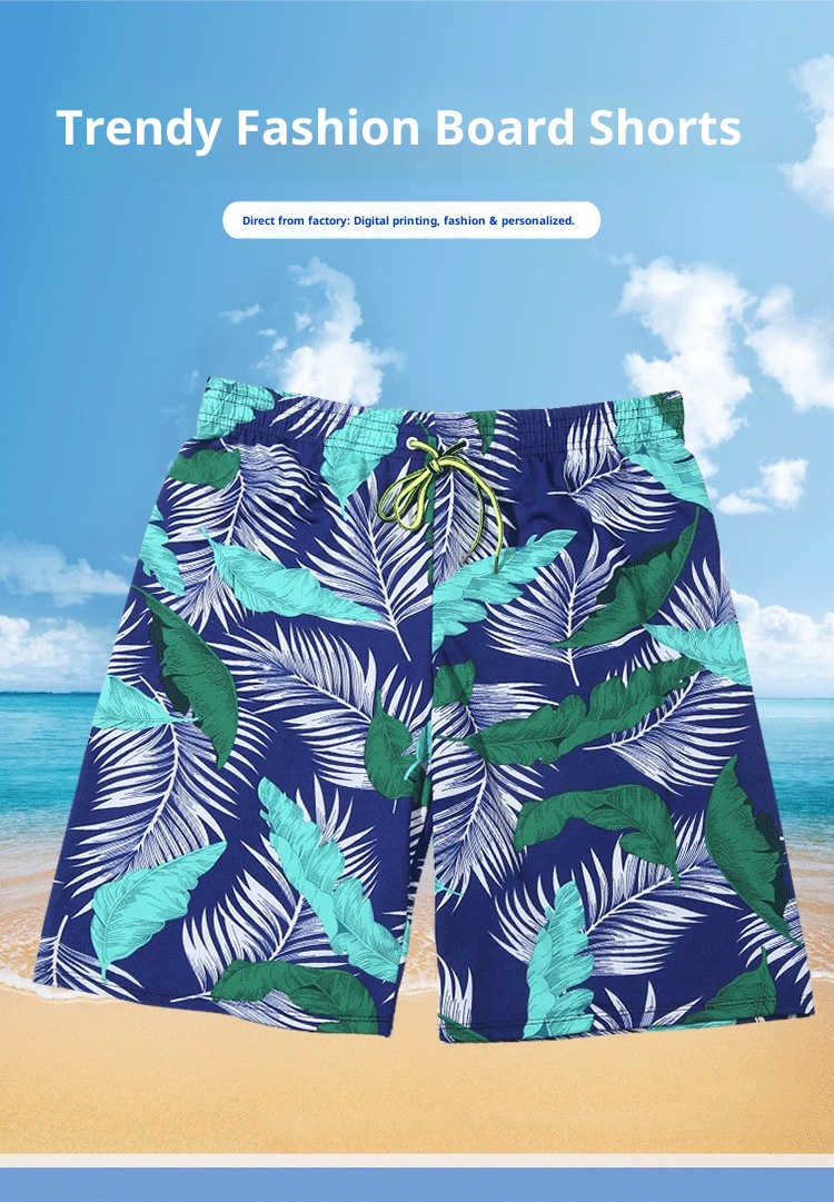 001 Plus Size Men's Swim Adult Comfortable Breathable Anti-Embarrassment Beach Shorts Fashion Printed Hot Spring Swimming_voghion.com