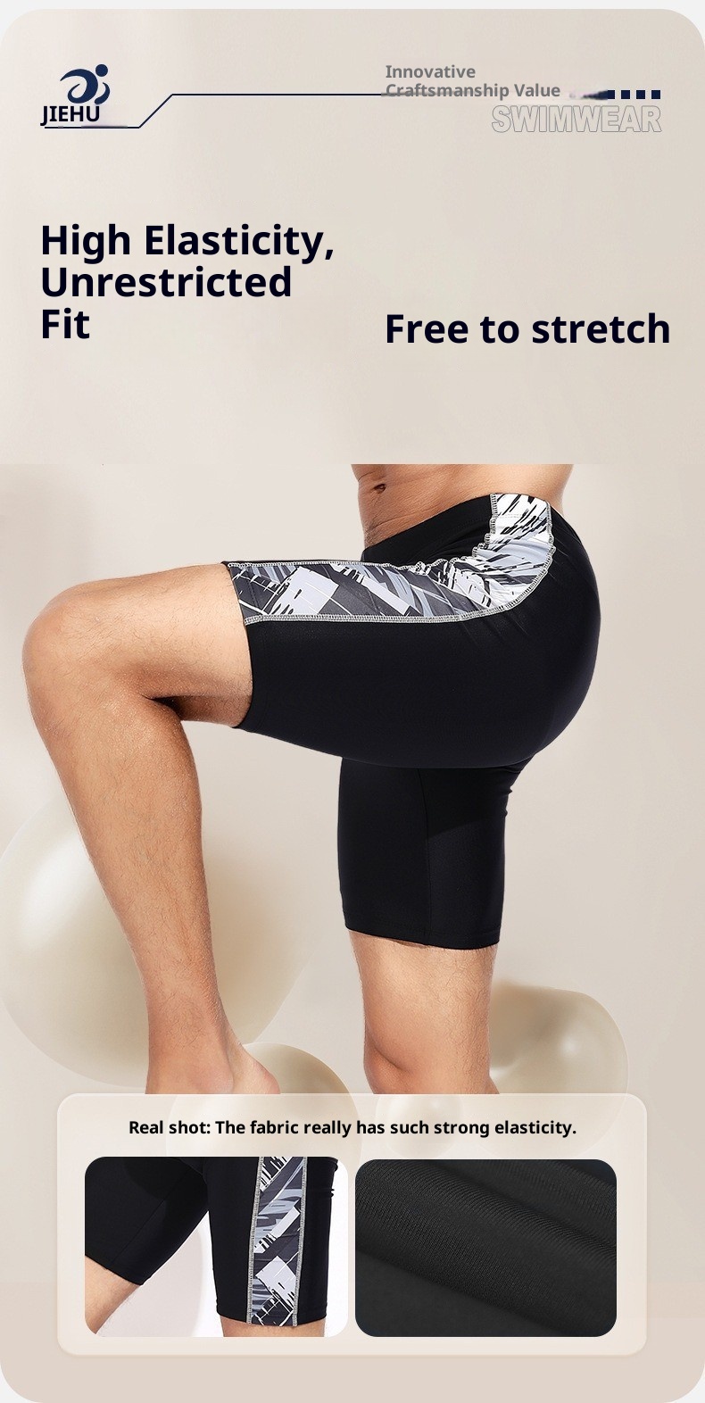 001 Herren Fünf-Punkte Schnelltrocknende Anti-Peinlichkeits-Badehose für Erwachsene und Jugendliche_voghion.com