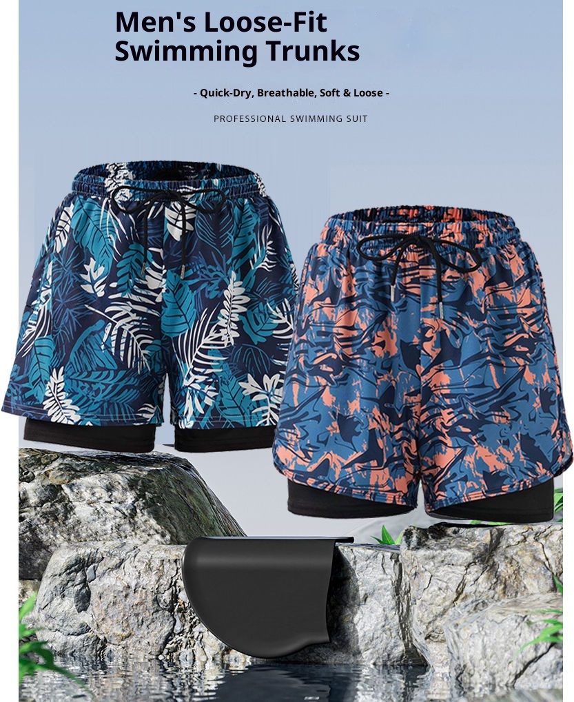 Short de bain grande taille homme (150 kg) - Séchage rapide - Coupe ample - Modèle adulte_voghion.com