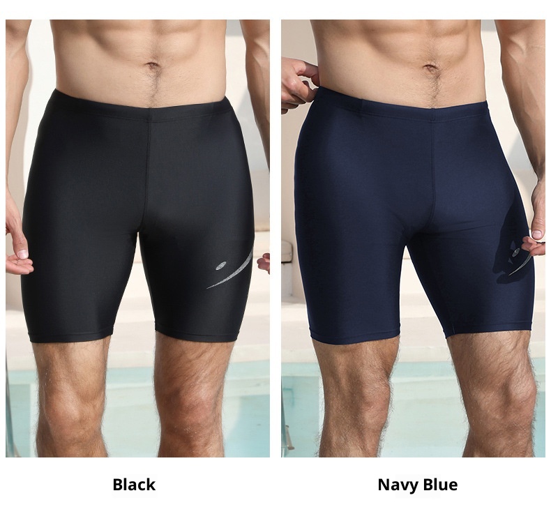 001 2023 New Adult Men's Racing Five-Point Anti-Embarrassment Quick-Dry High Elastic Boxer Swim Trunks_voghion.com