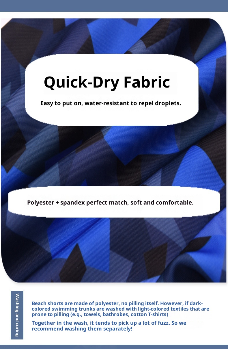 001 National Trend Neue Herren-Badehose in Übergröße mit Print, Boxershorts, schnelltrocknend, professionell_voghion.com