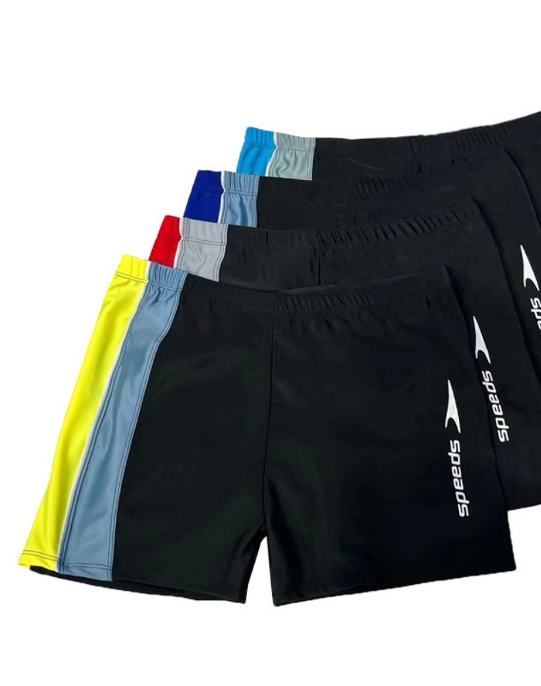 001 Herren-Boxershorts in Übergröße mit Farbblockmuster, atmungsaktiv, schnelltrocknend und bequem – ideal für Strand und Spa_voghion.com