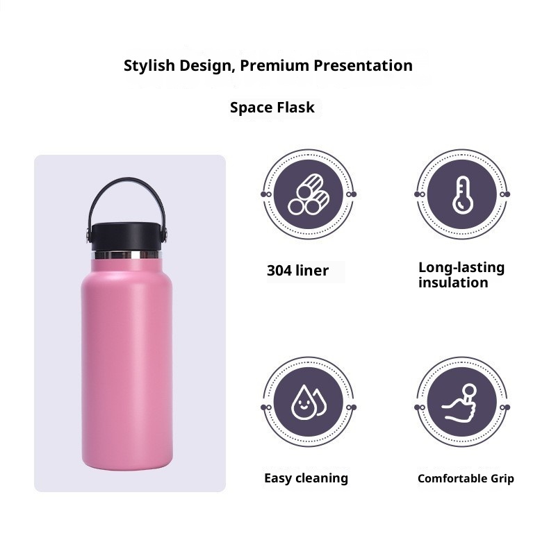 001 Cross-Border Zweite Generation 32oz Space Flask Edelstahl Isolierbecher Großes Fassungsvermögen Outdoor Sport Wasser_voghion.com