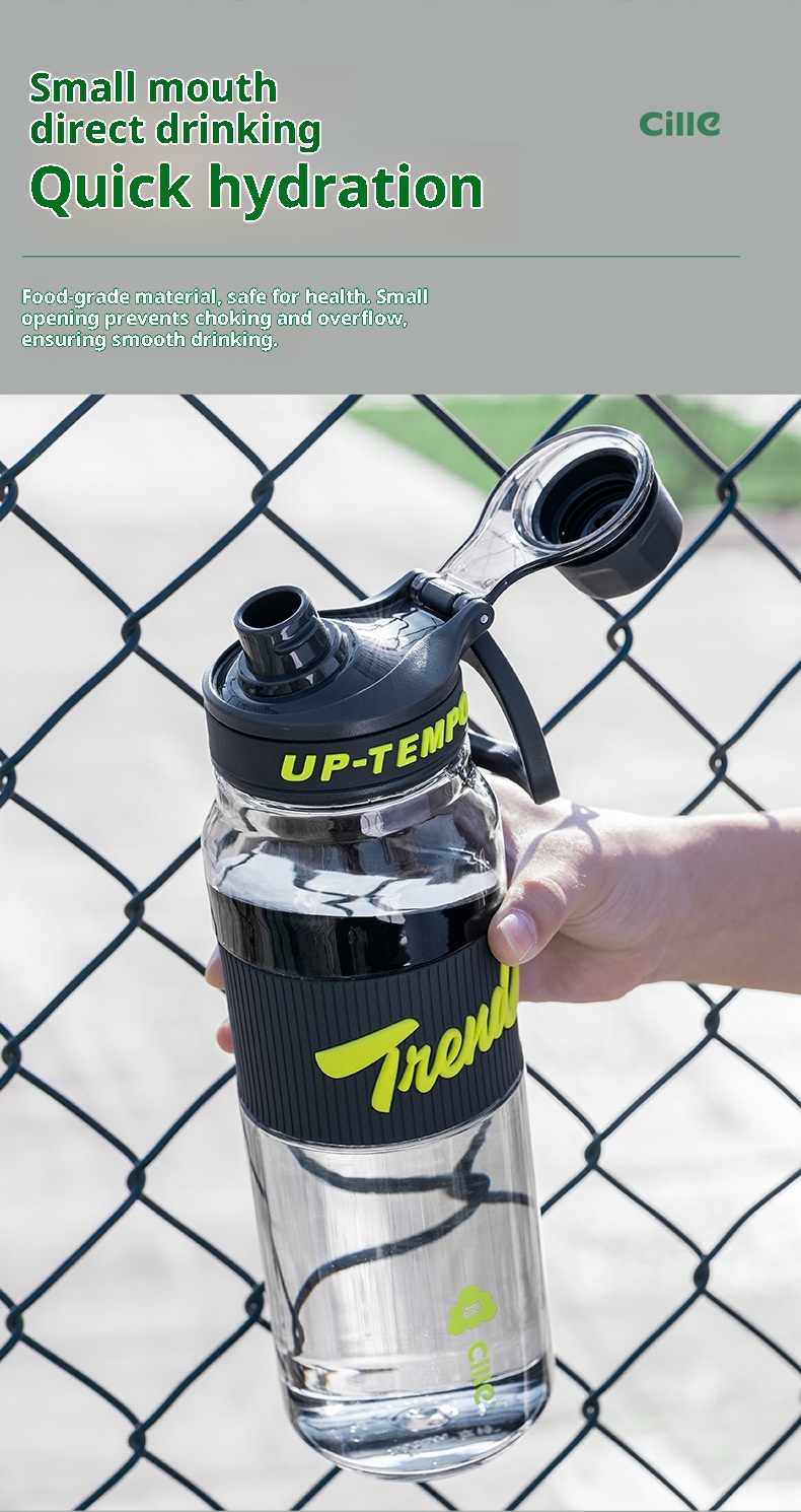 001 Xile Borraccia sportiva portatile per studenti, in plastica, da uomo, con capacità extra large_voghion.com