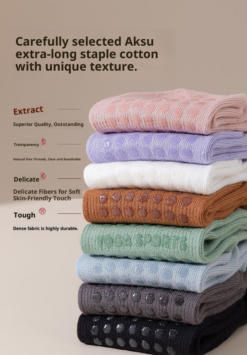 Chaussettes hautes antidérapantes spéciales yoga pour femmes, anti-odeurs, mi-mollet, style pilates, avec motif requin._voghion.com