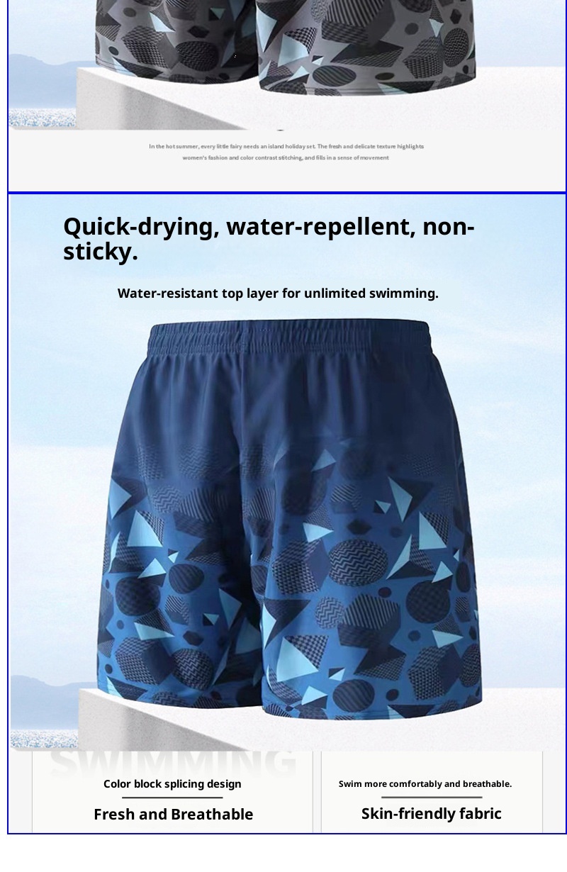 Short de bain grande taille homme (150 kg) - Séchage rapide - Coupe ample - Modèle adulte_voghion.com