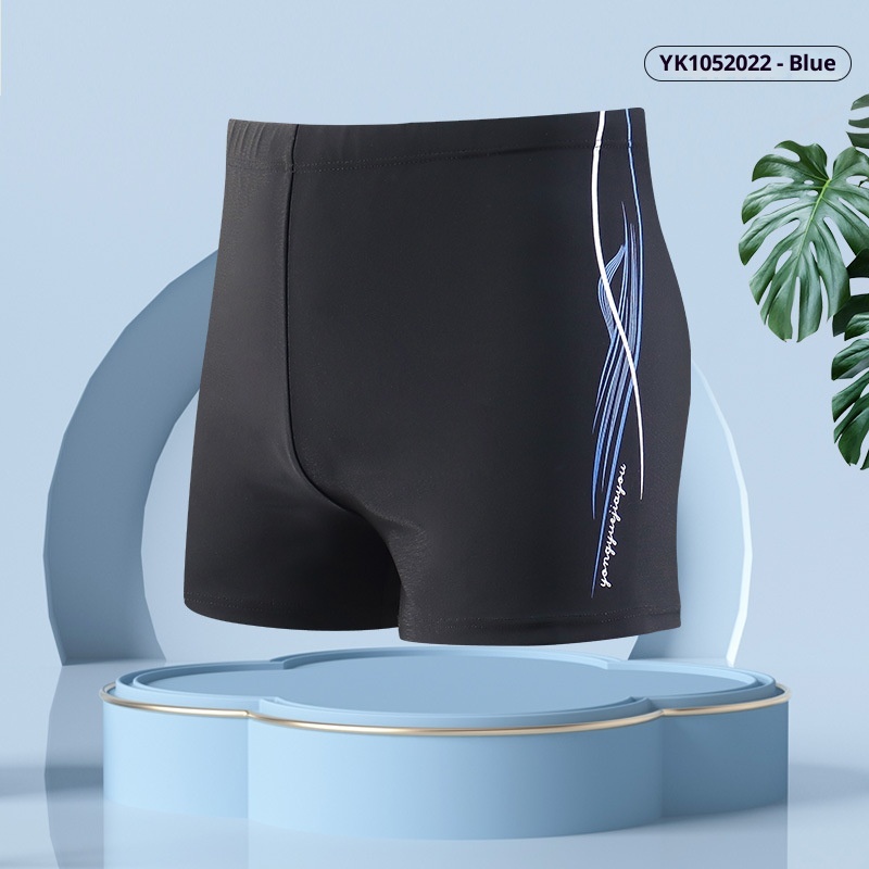 001 Swimming Boxer Factory Direct New Men's Adult Swim Trunks Plus Size Anti-Embarrassment Quick-Dry High-Waist Swimwear_voghion.com