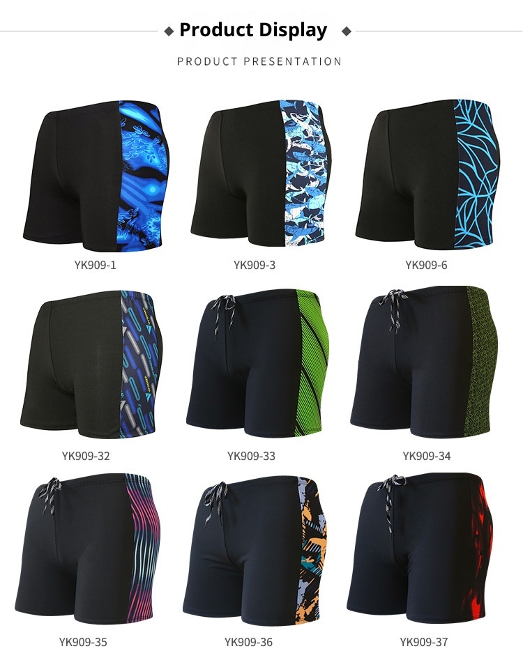 001 Men's Swimming Wholesale Boxer Large Size Milk Silk Adult Fashion Printed Hot Spring Vacation Beach Swim Trunks_voghion.com
