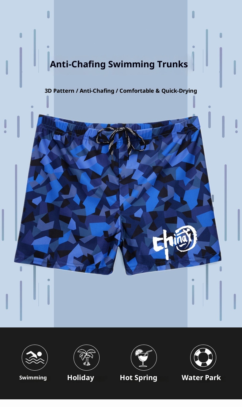 001 National Trend Neue Herren-Badehose in Übergröße mit Print, Boxershorts, schnelltrocknend, professionell_voghion.com