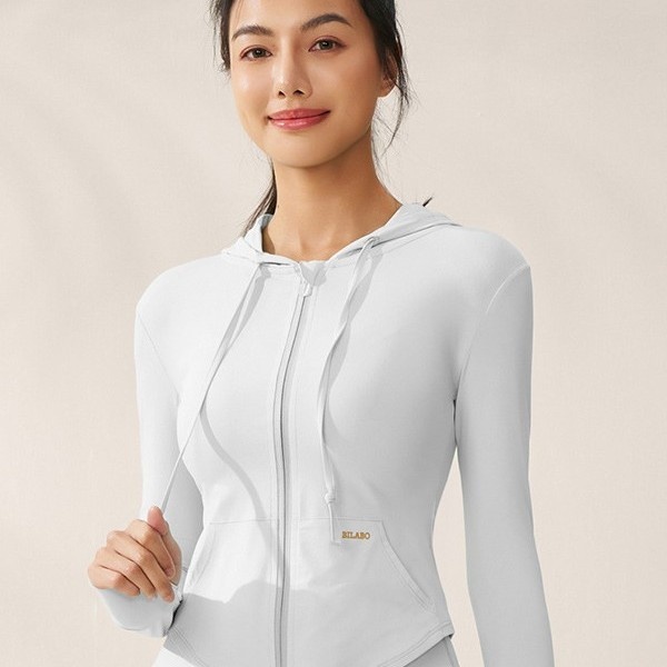 ActiveGo ActiveGo Zhejiang Xichen Original Yarn, abbigliamento da yoga traspirante con cappuccio e protezione solare UV per donna, abbigliamento leggero per esterni_voghion.com