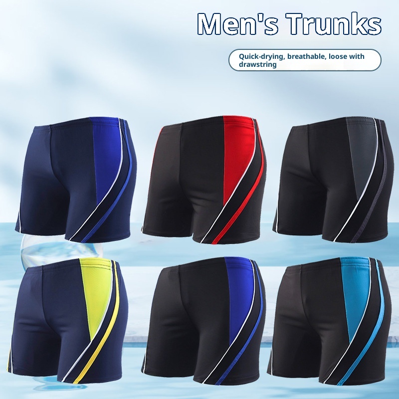 001 Bademode für Herren in Übergrößen (mittleres Alter), lockere Badehose für Erwachsene, Anti-Peinlichkeit, Badehose für heiße Quellen, Großhandel_voghion.com