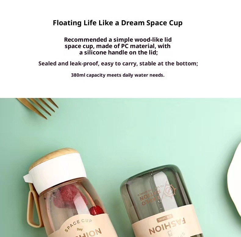 001 Spazio Uomini e Donne Studenti Sport Tè Portatile Anti-caduta All'aperto Piccolo Carino Casual Tazza d'Acqua in Plastica_voghion.com