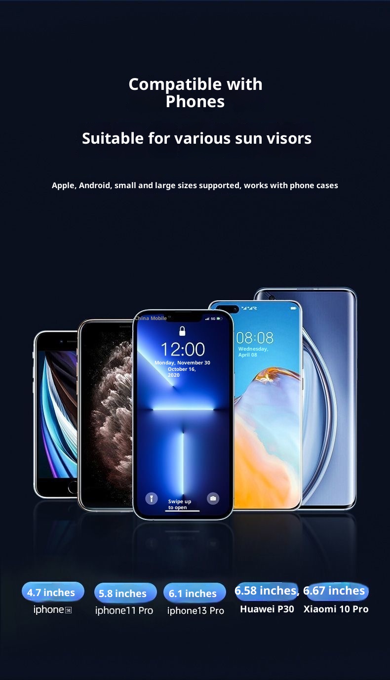 Small Deng Small Deng Multifunctional Sun Visor Navigation Holder Universal Direct View Car Phone Mount_voghion.com