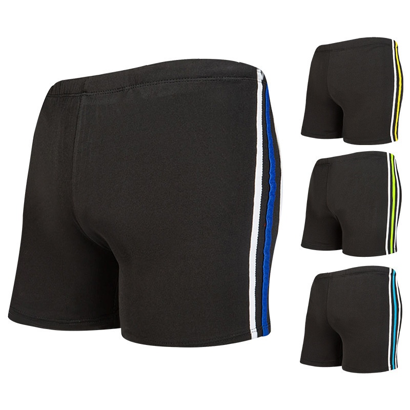 001 Herren Fünf-Punkt-Sport-Freizeit-Boxershorts, atmungsaktiv, schnelltrocknend, locker, Strand, Erwachsene, Übergröße, bequeme Badehose, Großhandel_voghion.com