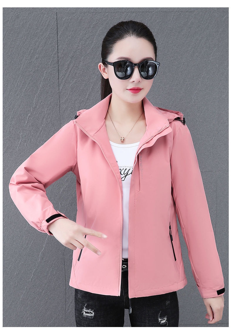 ActiveGo Women's Detachable Hooded Autumn New Windproof Waterproof Couple Outdoor Hiking Jacket Men's Trendy_voghion.com