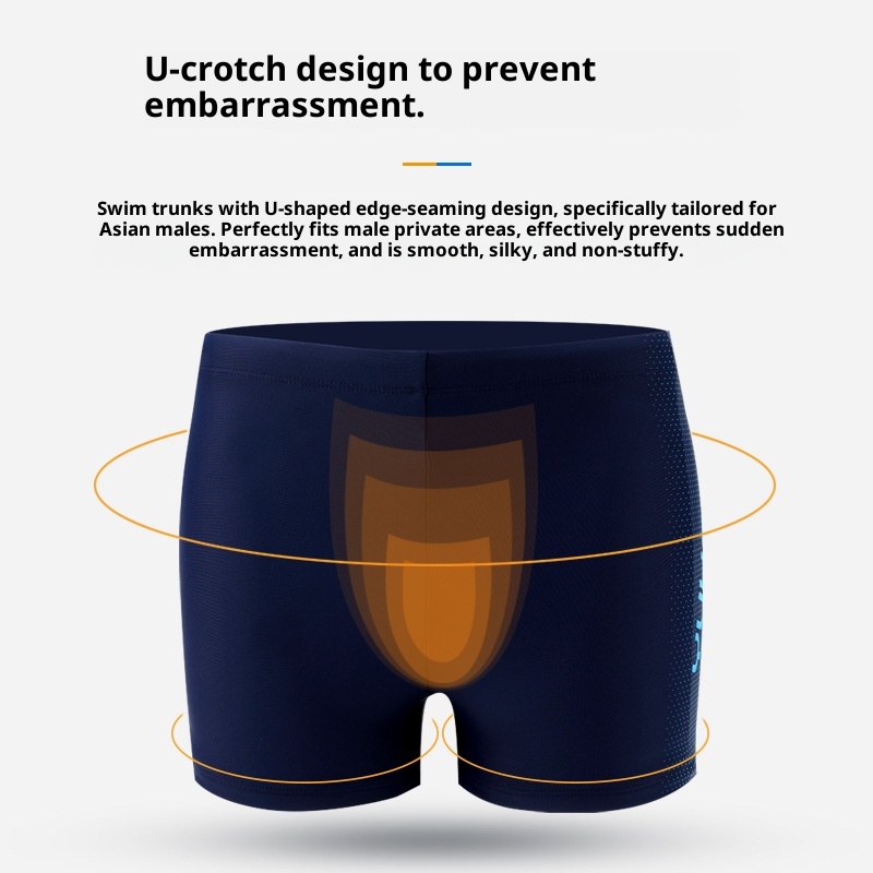 001 Heren zwembroek zonder kap Boxershort voor volwassenen Zwembroeken in grote maten Snel drogende zwemkleding_voghion.com