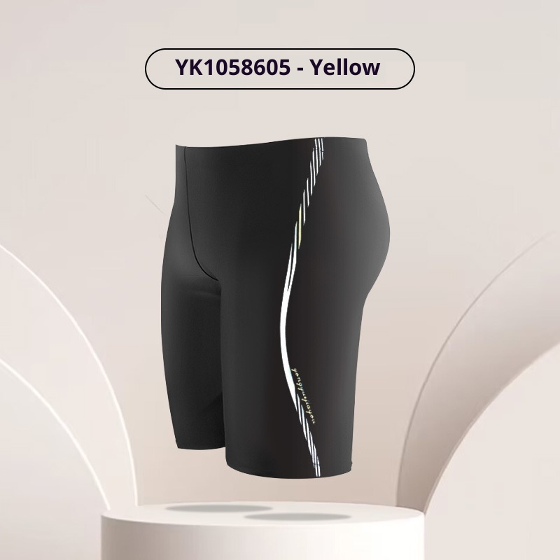 001 Adult Anti-Embarrassment Boxer Shorts Fashionable Men Professional Quick-Dry Breathable Sun-Proof Swimming Trunks_voghion.com