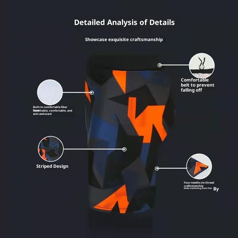 001 Badehose in Übergröße für Herren, schnelltrocknende, lockere Boxershorts, große Größe, geeignet für heiße Quellen und zum Schwimmen_voghion.com