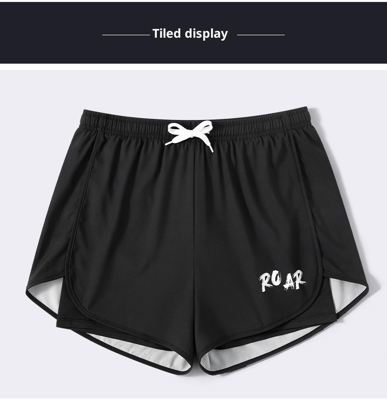 001 Adult Trunks New Professional Quick-Dry Two-Layer Loose Large Size Double-Layer Anti-Embarrassment Swimming Gear Set_voghion.com