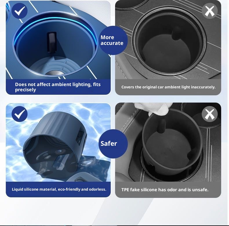 Kompatibel mit Geekyship 001 Zentralbedienfeld Silikonhalterhülle Spezialzubehör Auto-Bechermatte Dekoration für_voghion.com