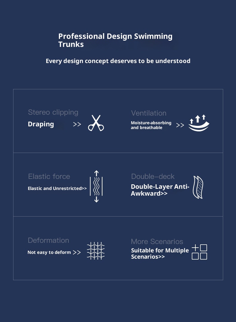 001 Yuke Herren Badehose, doppellagig, schnelltrocknend, professionell, Anti-Peinlichkeits-Badehose, neue große Größe, lockerer Schnitt, Sonnenschutz_voghion.com