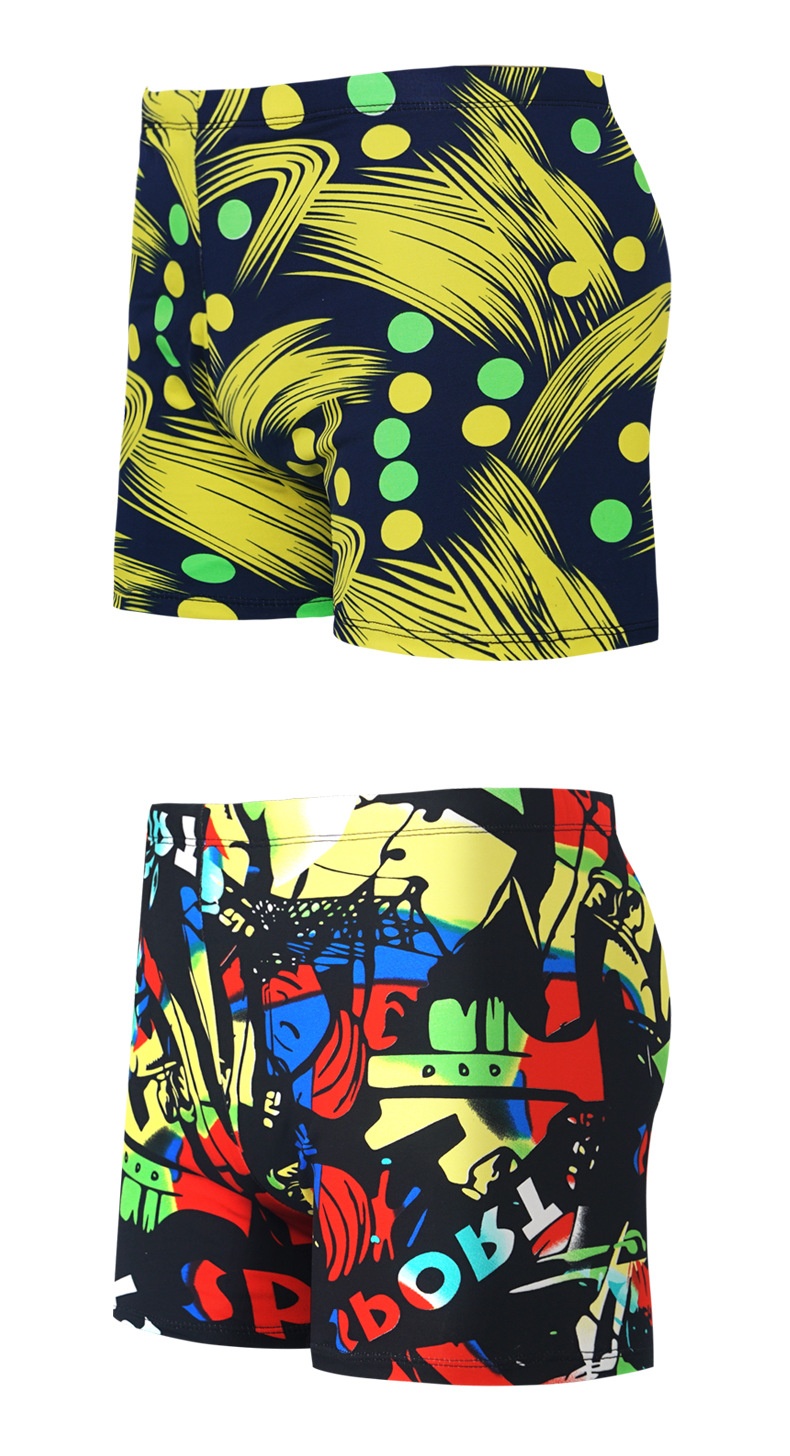 001 Adult Men's Multi-Color Options Hot Spring Bathing Boxer Shorts Comfortable Non-Tight Tie Safety Anti-Embarrassment Swim_voghion.com