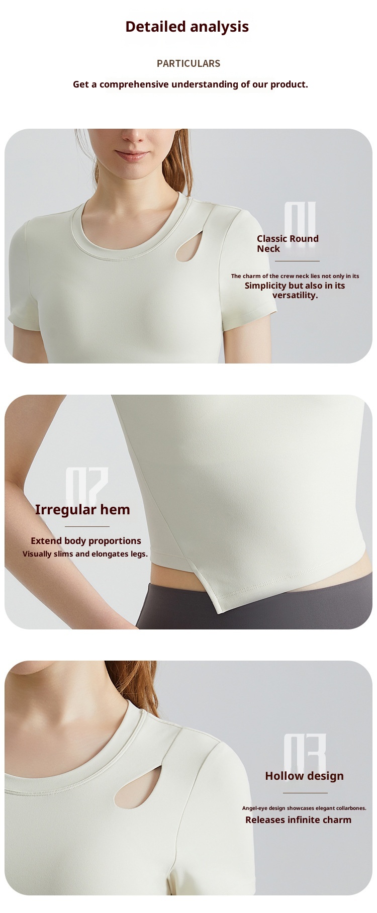 ActiveGo ActiveGo Maglietta estiva ad asciugatura rapida per yoga, manica corta con imbottitura fissa sul petto, scollo rotondo, vestibilità aderente, per corsa, sport e pilates all'aperto_voghion.com