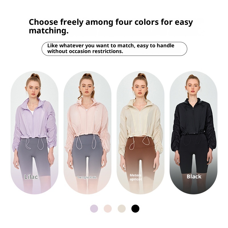 ActiveGo ActiveGo Haut de sport court et léger à taille marquée pour femme, idéal pour les activités de plein air, les déplacements quotidiens et les loisirs, couleur unie, style yoga_voghion.com