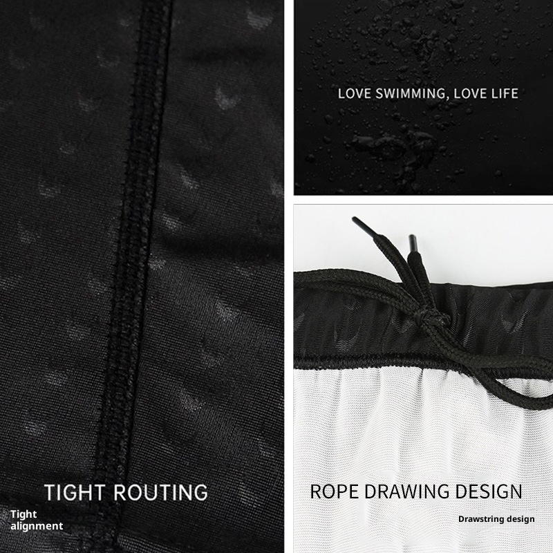 Short de natation professionnel mi-long pour homme, taille L, 5 points, modèle Shark Racing, vente directe d'usine._voghion.com