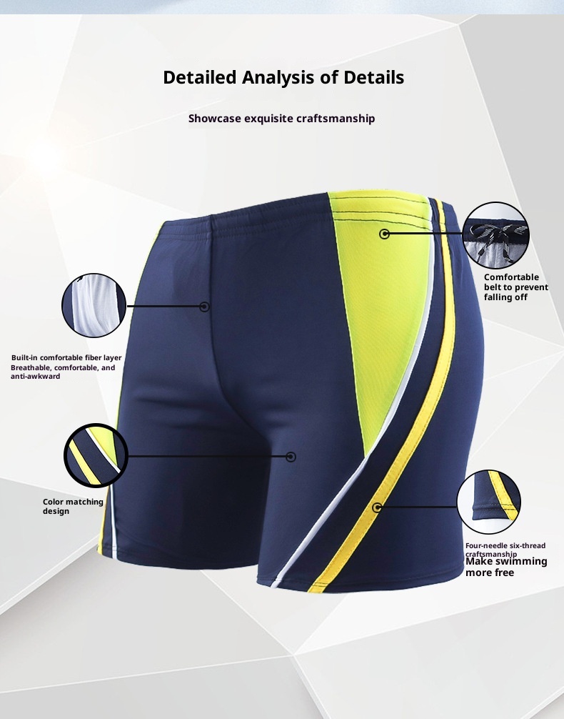 001 Bademode für Herren in Übergrößen (mittleres Alter), lockere Badehose für Erwachsene, Anti-Peinlichkeit, Badehose für heiße Quellen, Großhandel_voghion.com