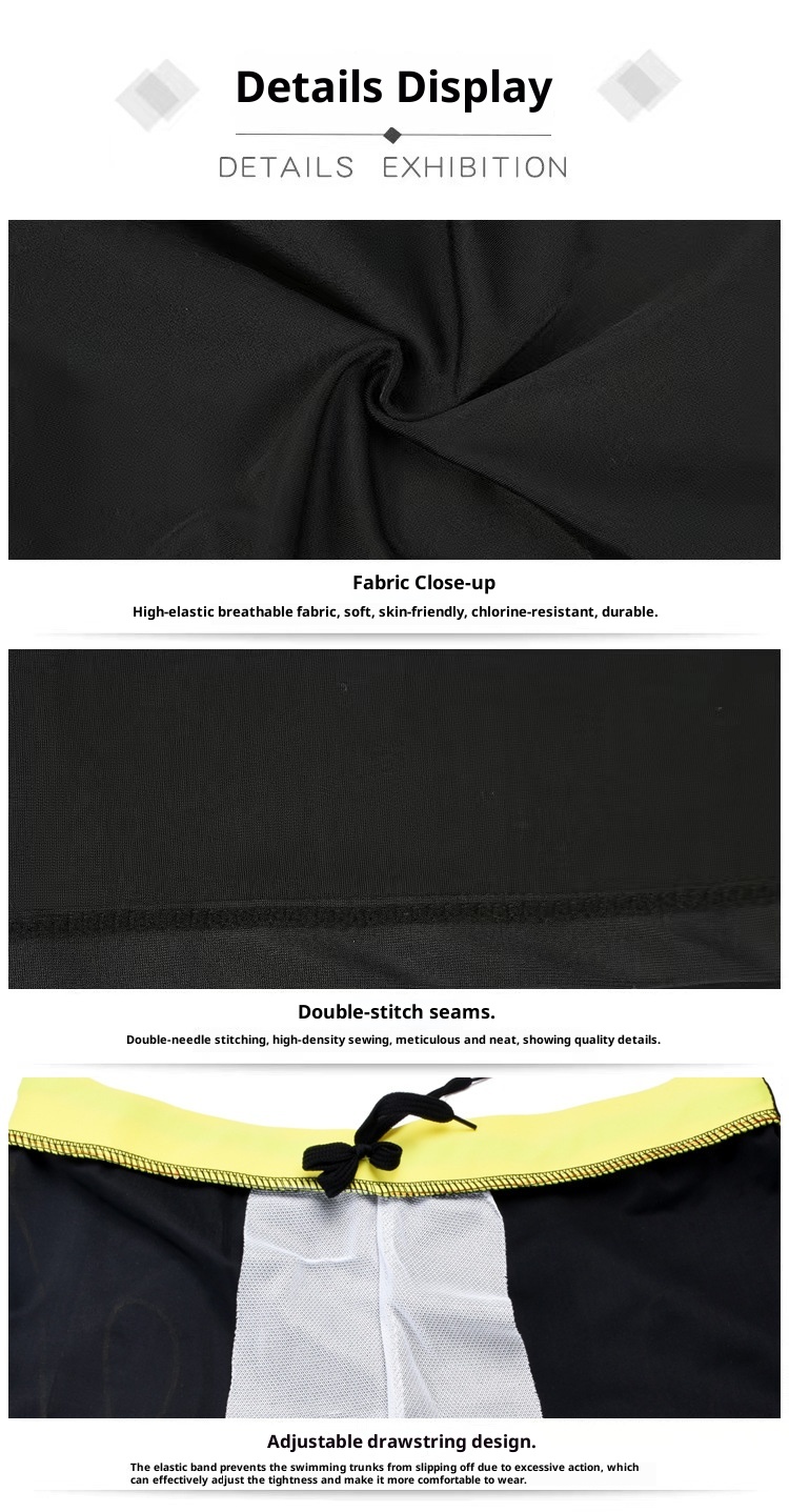 001 Neue Herren-Badehose für heiße Quellen, Nylon-Boxershorts, lockere Badehose in Übergröße, modische Badehose für Erwachsene, Schwimmbekleidung_voghion.com